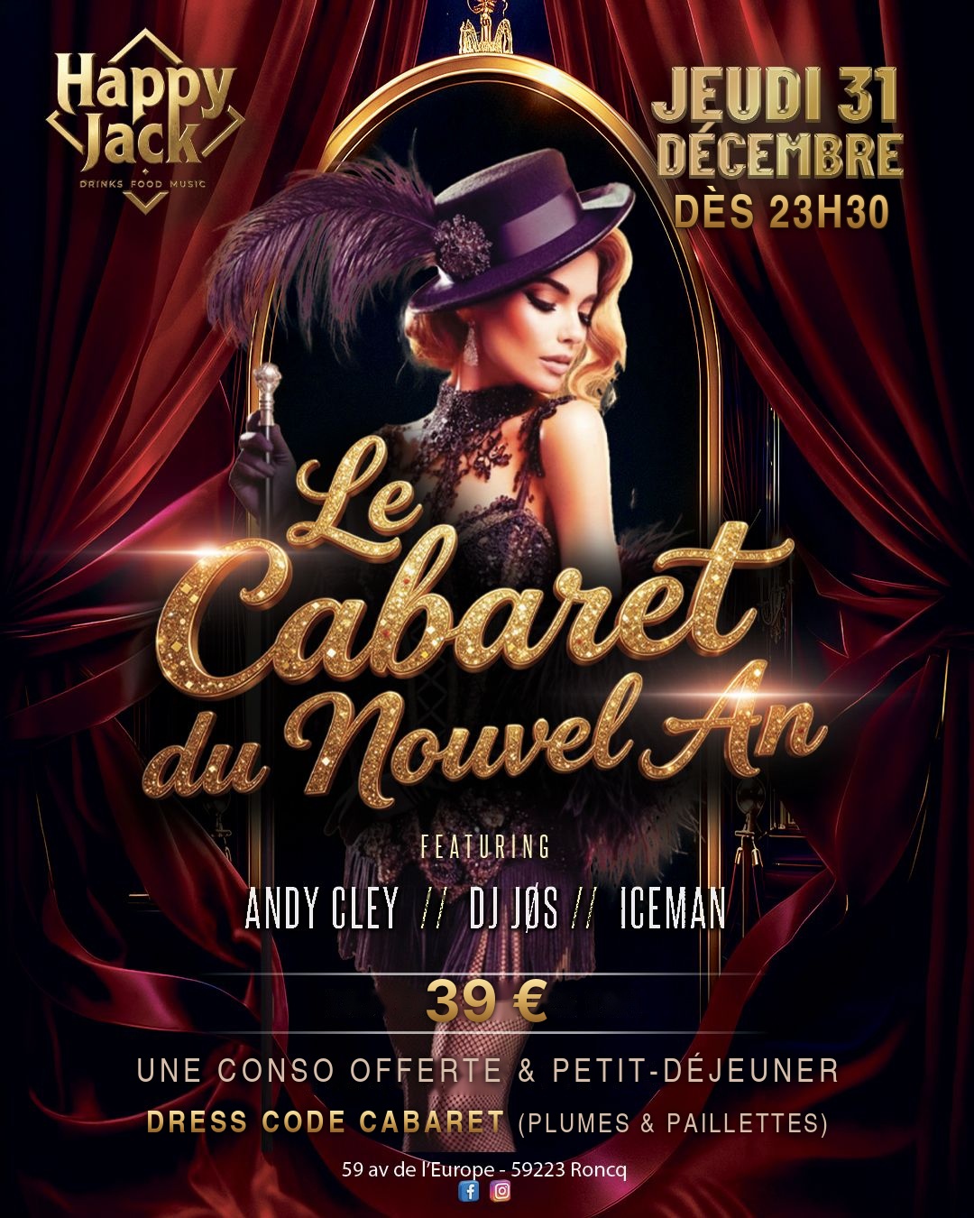 Le Cabaret du Nouvel An – Andy Cley, DJ JøS, Iceman